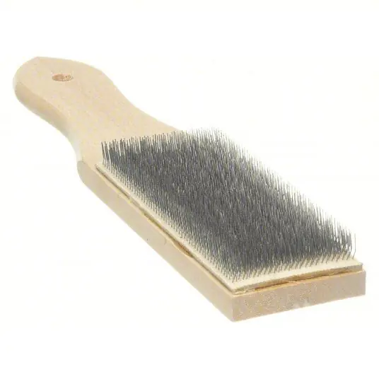 Simonds 73993000 File Cleaner 8 1/2 in Overall Lg, Steel Wire Bristles, Wood Handle