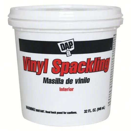 DAP 12132 Spackle Vinyl Spackling, 32 oz Container Size, Pail, White