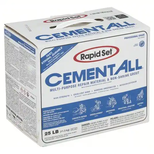 Rapid Set GRA-RSCA-25 Concrete Repair Compound Cement, 25 lb Container Size, Box, Gray