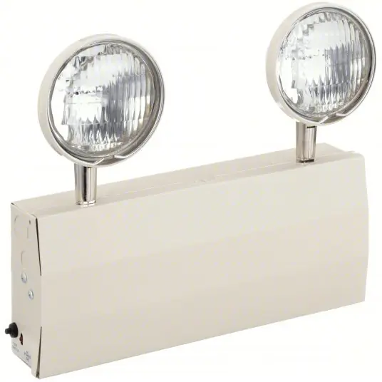 Lithonia ELT632CNY Emergency Light Halogen, Indoor, 12 W Lamp Watt, 120/277V AC, 32 W Emergency Watt, Surface, Beige