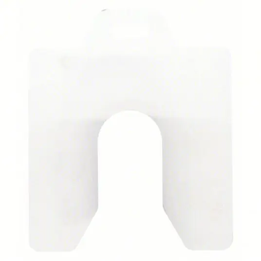 Maudlin MSA002-20 Slotted Shim Tabbed, A Trade Size, 2 in Shim Lg, 2 in Shim Wd, 0.002 in Thick, 5/8 in Slot Wd, 20