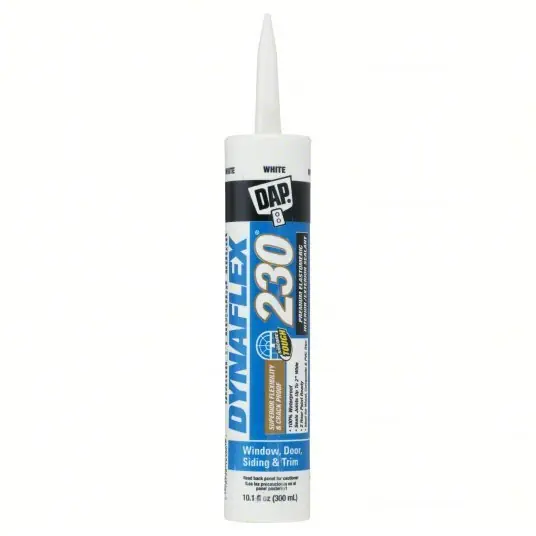 DAP 18275 Silicone Elastomeric Sealant Dynaflex 230, White, 10 oz, Cartridge