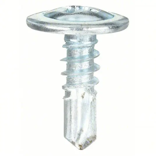 Fabory B29580.016.0075 Self Drilling Tapping Screw 8 Size, 3/4 in Lg, Steel, Zinc Plated, K-Lath, Phillips, 3,400 PK