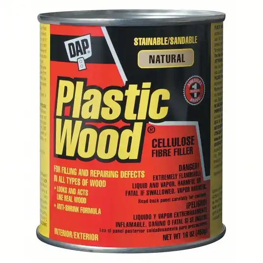 DAP 21506 Filler Plastic Wood, 16 oz Container Size, Can, Natural, Wood Filler