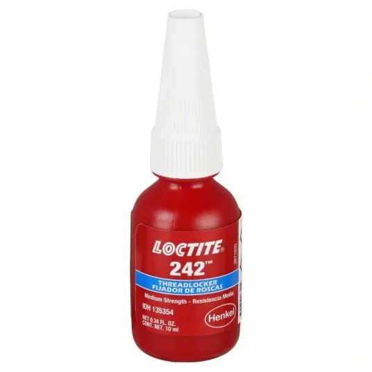 Loctite 135354 Medium-Strength Threadlocker 242, Blue, 0.34 fl oz, Bottle, 1 EA, Blue – Medium Strength