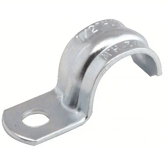 Raco 1332 Conduit & Pipe Strap Clamp, One-Hole 1/2 in Trade Size, Steel, IMC/RMC PK100