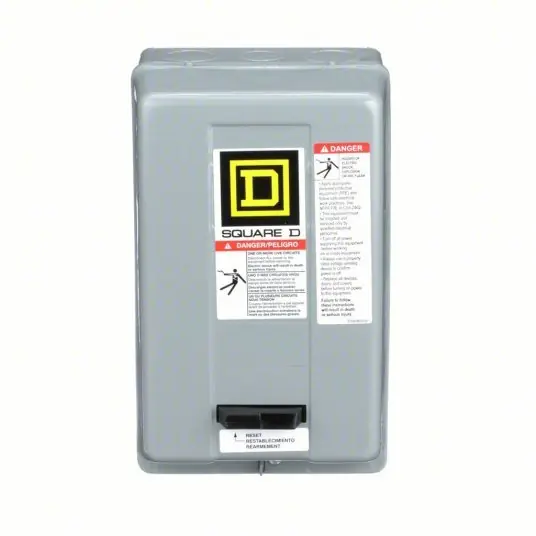 Square D 8536SCG3V01S Magnetic Motor Starter Non-Reversing, 3 Poles, NEMA Size 1, 27 A, 24V AC Coil