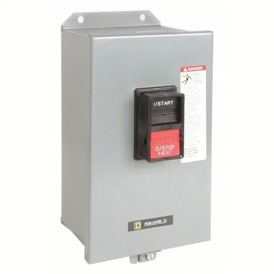 Square D 2510MCA3 Manual Motor Starter Non-Reversing, 3 Poles, 27 A, NEMA Size M-1, Thermal Protection