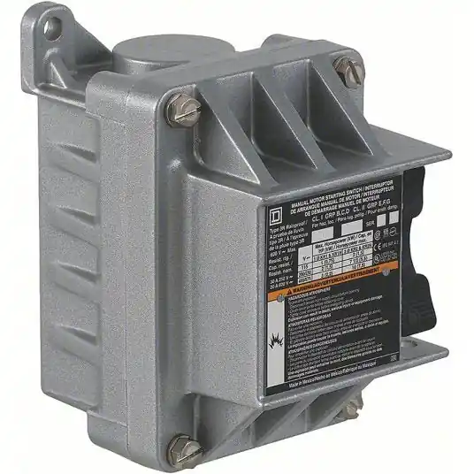 Square D 2510KR2H Manual Motor Switch 3 Poles, 20 A, 0.75 in Hub Dia, Feed Through