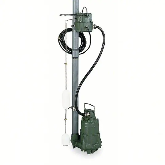 Zoeller M3098 High-Temperature Submersible Sump Pump 1/2, Vertical Float, 200°F Max. Liquid Temp.