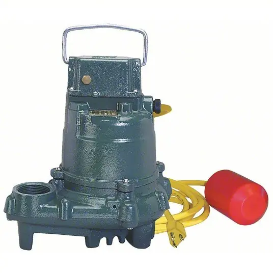 Zoeller BN2057 High-Temperature Submersible Sump Pump 1/3, Tether Float, 200°F Max. Liquid Temp.