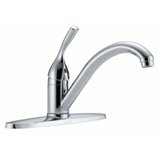 Delta 100-DST Low Arc Kitchen Faucet Delta, NA, Chrome Finish, 1.8 gpm Flow Rate, 8 11/16 in Spout Lg