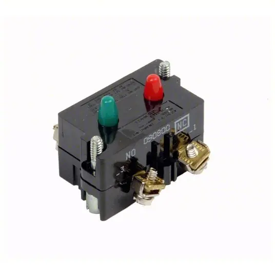 Eaton 10250T1 Contact Block 30 mm Size, Operator, 1NC/1NO, 10A @ 660V AC/DC, Momentary