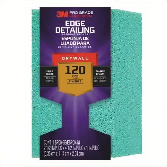 3M 30904FPSA Sanding Sponge, Fine, 4 1/2"L, 2 1/2"W PK12