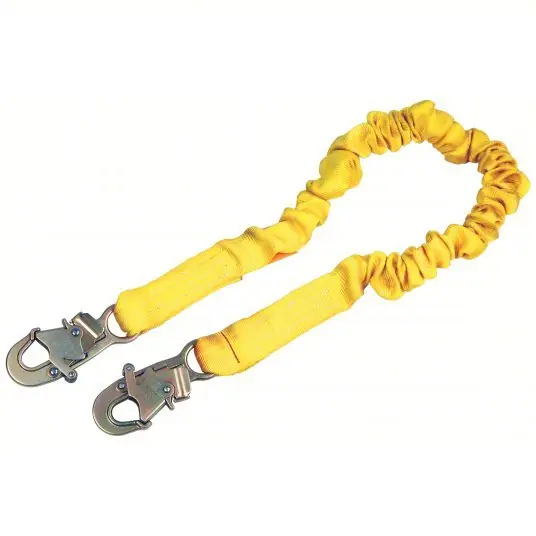 3M DBI-SALA 1244306 Shock-Absorbing Lanyard Tubular Webbing, Steel Snap Hook, Steel Snap Hook, 1 Legs