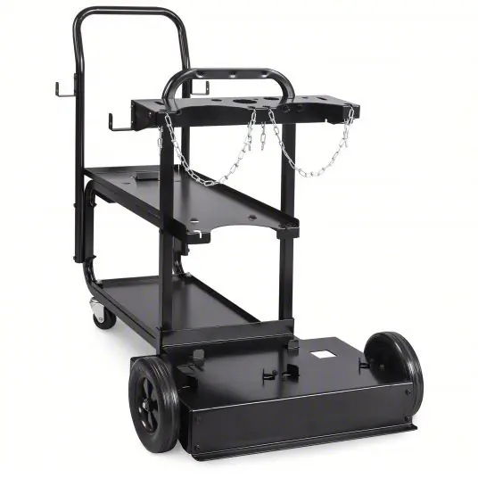 Miller 951770 Running Gear and Cylinder Rack For 7 in Max Cylinder Dia, Caster, 2 Shelves