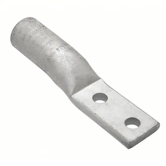 Burndy YA26A3 Two-Hole Lug Compression Connector 2/0 AWG Max Wire Size, 1/2 in Stud Size, 1 3/8 in Strip Lg