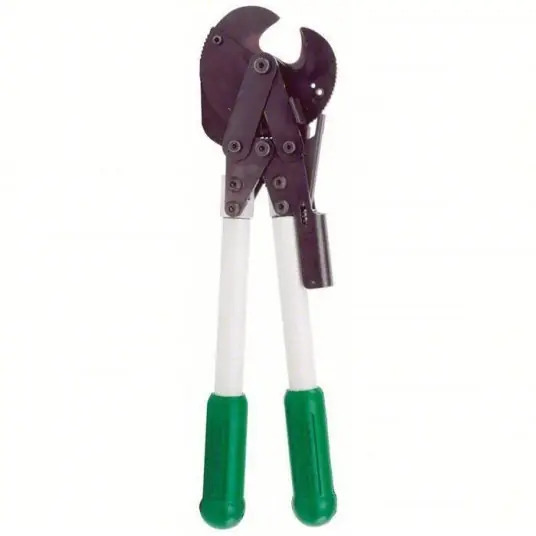 Greenlee 774 Ratchet Cable Cutter Fiberglass Handle, Shear, For 1 3/16 in Max Dia Data Cable