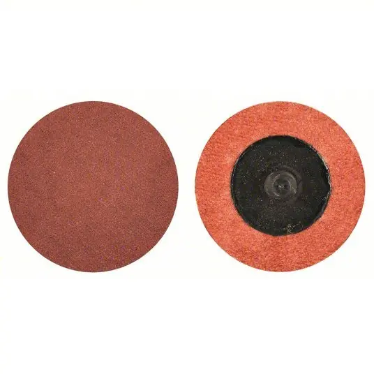 Merit 69957399705 Quick-Change Sanding Disc TR, 2 in Dia, Aluminum Oxide, P24 Grit, Y Wt Polyester, 100 PK