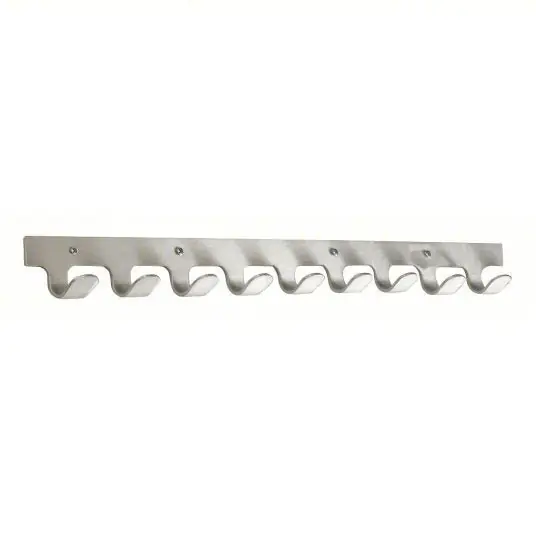 Glaro 230SA Coat Hook 2 in, 1 1/2 in Dp, 30 in, Aluminum, Satin Aluminum Finish