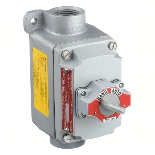 Appleton EFDCB110-12 Selector Switch Control Station Maintained / Maintained, 1 Operators, Hand/Auto
