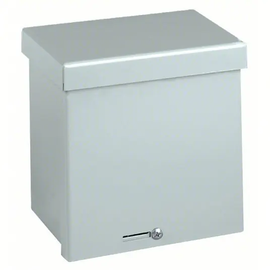 Wiegmann RSC121206GNK Padlockable Hasp/Screws, 12 in Nominal Enclosure Ht, 12 in Wd