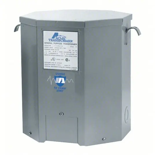 Acme T2535173S Single Phase Transformer 240V AC/480V AC, 120V AC/240V AC, Wall, Aluminum, Single
