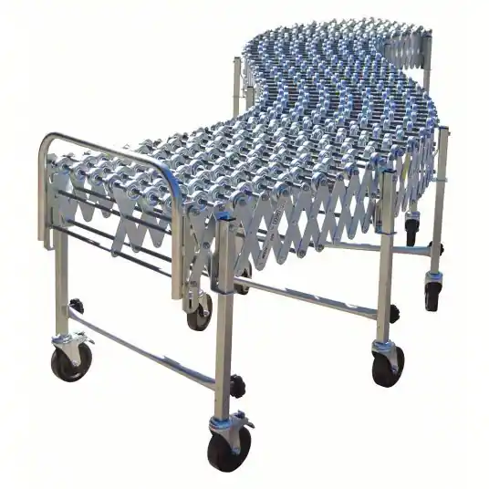 Nestaflex 22624024S Skate Wheel Conveyor 24 in Between Frame Wd, 30 in Overall Wd, 24 ft 8 in Overall Lg, 226 lb/ft