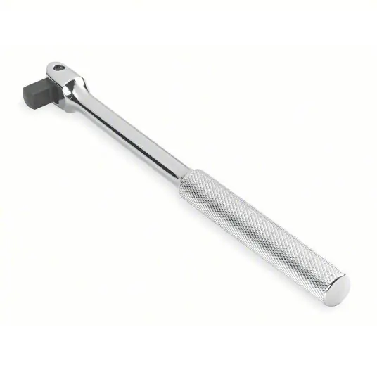 Proto J5266 Breaker Bar 3/8 in Drive Size, 12 in Overall Lg, Knurled Grip, Alloy Steel, Chrome