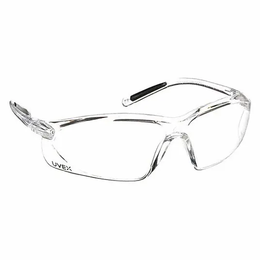 Uvex A700 Clear Lens, Half-Frame, Scratch-Resistant, Clear Frame, A700 Series