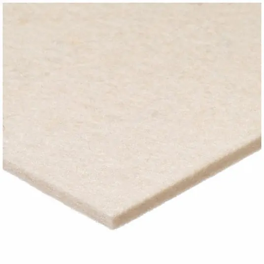 USA Industrials BULK-FS-F1-52 Wool Felt Strip 2 in W x 10 ft L, 1/2 in Thick, F1, Plain Backing, Off White, 95% Wool Content, 35A