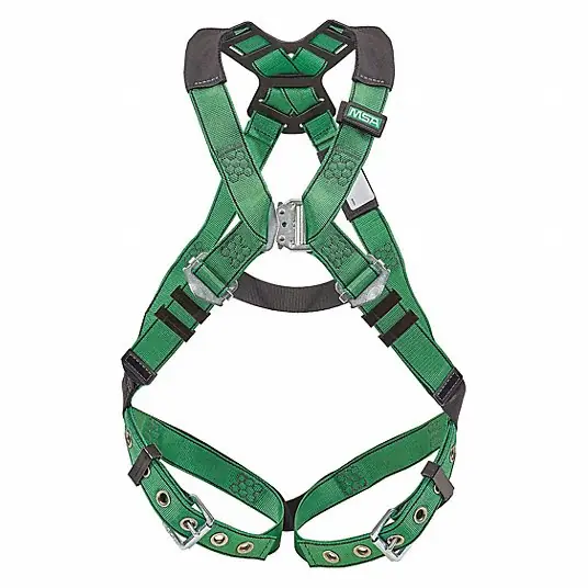 MSA 10206060 Fall Protection Harness Vest Harness, Quick-Connect / Tongue, Mating, 2XL, Padded