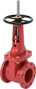 McMaster 47815K24 FM-Approved Flanged Gradual On/Off Valve Wheel Handle and Rising Stem, 6 Pipe Size
