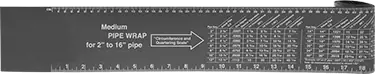 McMaster 8991A73 Pipe Size Chart/Ruler for 2"-16" and 2 mm-78 cm Pipe OD