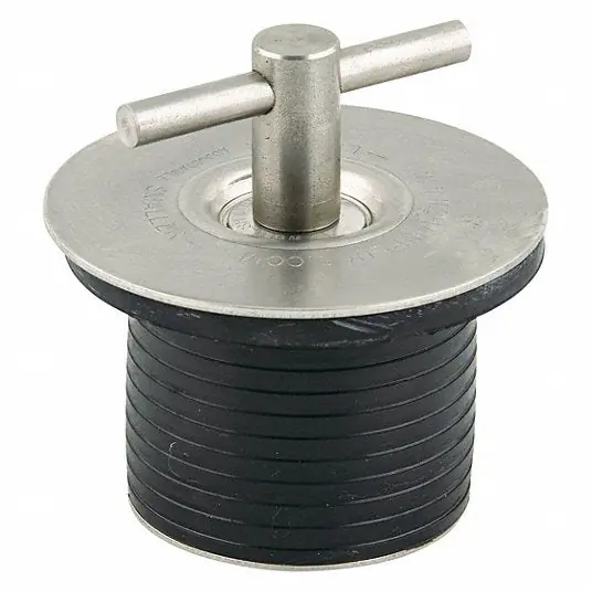 Shaw 52404 Mechanical Expansion Plug T-Handle, End of Pipe, For 1 3/4 in Pipe, Neoprene Plug