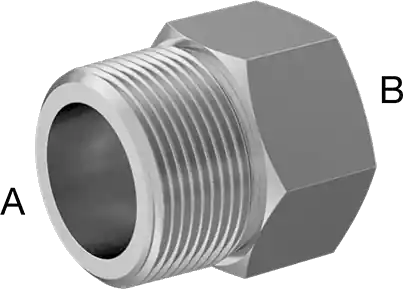 McMaster 48805K764 Precision Extreme-Pressure 316 Stainless Steel Fitting Bushing Reducing Adapter, 1-1/4 Male x 1 Female NPT