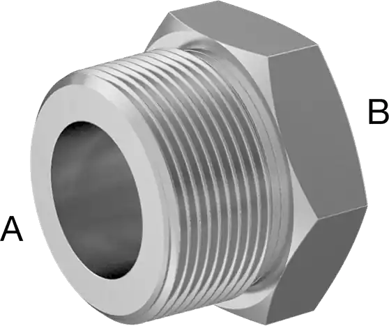 McMaster 48805K767 Precision Extreme-Pressure 316 Stainless Steel Fitting Bushing Reducing Adapter, 1-1/2 Male x 1 Female NPT