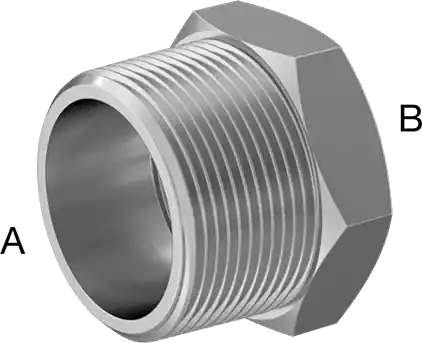McMaster 51205K643 Extreme-Pressure 316 Stainless Steel Pipe Fitting Bushing Adapter, 1-1/2 NPT Male x 1-1/4 NPT Female