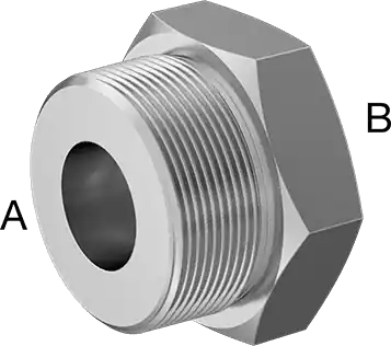 McMaster 48805K776 Precision Extreme-Pressure 316 Stainless Steel Fitting Bushing Reducing Adapter, 2 Male x 1 Female NPT