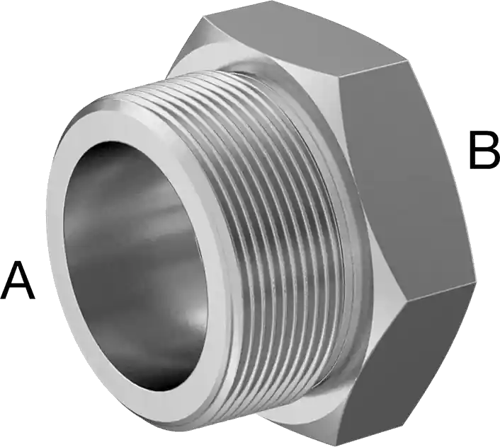 McMaster 48805K779 Precision Extreme-Pressure 316 Stainless Steel Fitting Bushing Reducing Adapter, 2 Male x 1-1/2 Female NPT