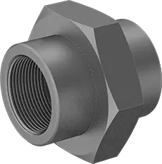 McMaster 7739K178 High-Pressure Galvanized Steel Pipe Fitting Union Straight Connector, 1-1/2 NPT Female
