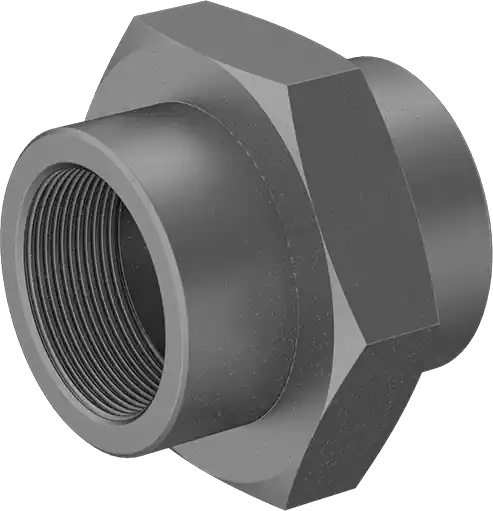 McMaster 7739K179 High-Pressure Galvanized Steel Pipe Fitting Union Straight Connector, 2 NPT Female