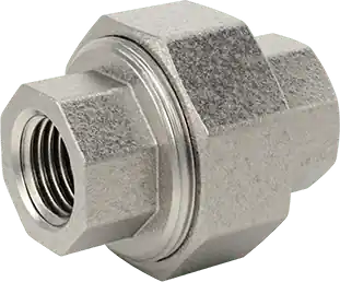 McMaster 4452K223 316 Stainless Steel Threaded Pipe Fitting Low-Pressure, Union Straight Connector, 1/4 NPT Female