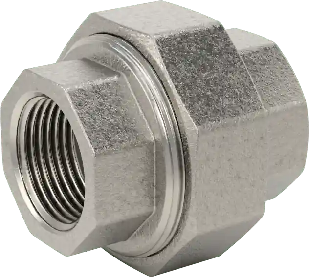 McMaster 4452K226 316 Stainless Steel Threaded Pipe Fitting Low-Pressure, Union Straight Connector, 3/4 NPT Female