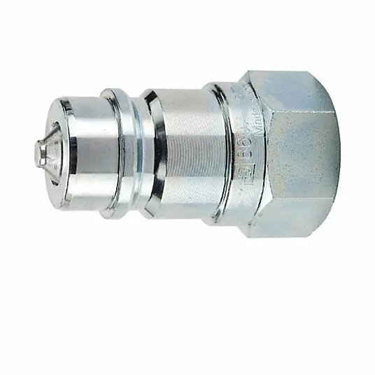 Parker 6602-6-6 Nipple 3/8 in Coupling Size, Steel, 6 g/min Max. Flow Rate, 3/8-18 Thread Size, Female NPTF