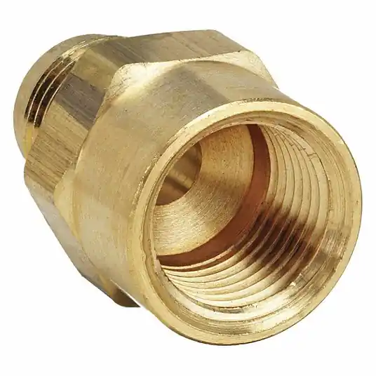 Parker 46F-8-4 Flared Fitting Elbow 1/2 in OD x 1/4 in Pipe Fitting Size, Flared/Threaded, Brass, 10 PK