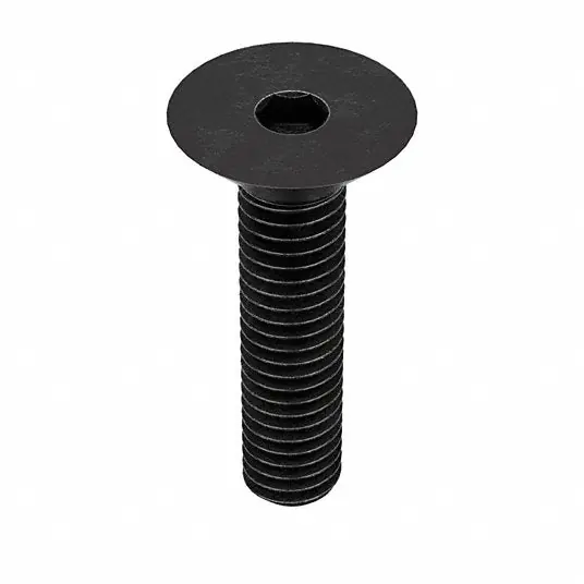 Fabory M07400.030.0012 Socket Flat Head Screw M3x0.50 Thread Size, 12 mm Lg, Flat, Black Oxide, Alloy Steel, 100 PK