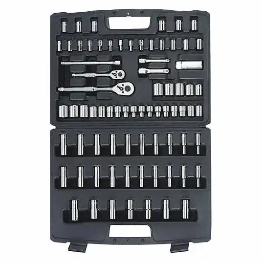Stanley 96-010 Master Tool Set 1/4 in, 3/8 in Drive, 75 Piece, Metric/SAE