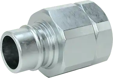 McMaster 5315K42 Zinc-Plated Steel Snap-Tite H-Shape Hose Coupling Size 3/4, Plug, 3/4 NPTF Female End