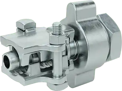 McMaster 5360K72 Interlocking-Clamp Hose Adapter for Steam for 3/4" Hose ID, 1-5/16" Maximum Hose OD, 3/4 NPT Female